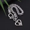 Charm Armbänder Teamer Herz Serie Charms Kristall Liebesbrief Schmuck Geflochtene Verbindung Weizenkette Armband Paar Zubehör Geschenke