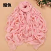 Foulards Femmes Couleur Unie En Mousseline De Soie Châle Sunblock Imitation Soie Écharpe Serviette De Plage Tête Bandana Wraps Hijabs Pashmina Accessoires