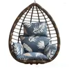 Pillow Swing Egg Hammock Hanging Basket Chair Nest Backrest For Indoor Outdoor Patio Yard Garden Beach Office(No Swing)