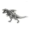 Anhänger Halsketten Mini 3D Tyrannosaurus 316L Edelstahl Mode 3 Farben Dinosaurier Halskette