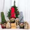 Décorations de Noël Gnomes Poupée en peluche Ornement exquis multicolore moderne avec sac cadeau pour nain Gnome