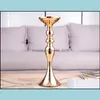 Bougeoirs S/M/L sirène accessoires de mariage exquis guide routier Sier chandelier en métal doré ameublement européen par mer Rrb14912 Dro Otiyo