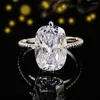 Klusterringar 2023 Luxury Princess Silver Color Engagement Ring For Women Lady Anniversary Gift Jewelk Bulk Sell Christmas R5819B