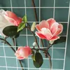 Fiori decorativi Simulazione Orchidea Seta artificiale per la decorazione domestica Vaso Display Magnolia Matrimonio Sposa con ghirlanda finta