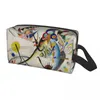 Sacs à cosmétiques Wassily Kandinsky motif abstrait sac de voyage segment bleu toilette maquillage organisateur dames beauté stockage Dopp Kit