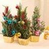 Kerstdecoraties Mini Tree Mall Home Office Desktop ornamenten Happy Jaar kinderen cadeau goederen