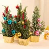 Christmas Decorations Mini Tree Mall Home Office Desktop Ornaments Happy Year Children Gift Goods