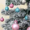 Party Decoration 50 st/set Colorful Plastic Christmas Ball med Lanyard Tree Festival Supplies1