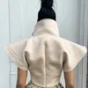 Koszulki kobiet Zogaa Women's Stand-Up kołnierz górna warstwa powietrza Temperament Fating Sleeve kurtka