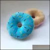 Dog Toys Chews Soft Donuts Plush Pet Chew Toy Cute Puppy Squeaker Sound Funny Small Medium Interactive 4572 Q2 Drop Delivery Home Dhmiq