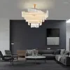 Avizeler Dimmodable LED Postmodern Krom Altın Paslanmaz Çelik Kristal Tasarımcı Asma Lamba Parlaklık için Avize Aydınlatma Armatürü Fuaye için