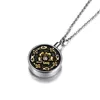 Chains Stainless Steel Flower Crystal Cremation Urn Pendant Necklace Ash Jewelry Charms Necklaces With Funnel And Pin