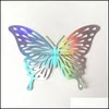 Muurstickers 3D -effect kristallen vlinders sticker mooie vlinder vlinder voor kinderkamer sticker home decoratie drop levering tuin otien