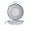 Plates Japanese-Style Underglaze Color Plate Household Dishes Rice Dinner Ceramic Deep Retro Tableware Set