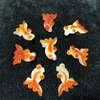 Decorative Figurines Objects & Red Agate Goldfish Feng Shui Chakra Healing Reiki Quartz Stone Home Decoration Handicraft Pendants Carvings