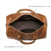 Sacs polochons haut de gamme Vintage marron noir épais en cuir véritable affaires hommes femmes sac de voyage femme mâle GYM Messenger Duffle M1028