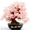 Dekorativa figurer Rose Crystal Money Tree Bonsai -stil för rikedom Luck Home Wedding Decoration