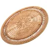 Estatuetas decorativas cesto de parede caseira rattan boho rattan pendurado 11,8 polegadas