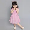 Girl Dresses 25# Dress For Girls 5 To 6 Years Birthday Sleeveless Print Slip Beach Princess Summer Children's Clothing