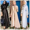 Etnische kleding moslimjurk vrouwen pailletten trim kimono abaya voor dubai bescheiden eid mubarak Marokkaans Arabisch Turks islamitisch