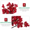 Dekorativa blommor Berry Christmas Red Artificial Berries Branch Stems Decor Treepicks Branches Decorations Fake Simulation Pick Hollyfloral