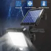Duvar lambası güneş enerjisi ışığı dış mekan hareket sensörü 56 LED Güvenlik Gecesi Bahçe Garaj Driveway Sundurma Çit