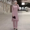 Vêtements ethniques Two Piece Set Maslim Fashion Ramadan Tops and Pantal