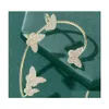 Ear Cuff Pretty Diamond 3D Butterfly Fashion Luxury Designer Earrings For Woman Girls Gold Gift Box 1236 B3 Drop Delivery Jewelry Dhdn3