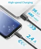 نايلون مضفر من النوع C Fast 3A كابل شحن لـ Samsung S20 S9 S9 S8 Plus Note 9 LG G8 Blu G9 Pro