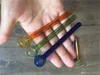 new Glass oil burner pipe colorful glass tube oil nail smoking water pipe glass bong percolater bubbler