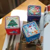 Gift Wrap Christmas Tin Box Storage Candy Tea Organizer Leaf Tank Cookie Container Biscuit Container Cube Gifts stora tryfflar Bulk