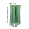 Scarves Solid Color Women Scarf Cashmere Pashmina Shawls Tassel Hijab Head Wraps Femme Thick Winter Bandana Foulard