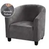 Housses de chaise 2023 Velvet Club Pour Fauteuils Stretch Canapé Housses Amovible Canapé Couverture Bar Comptoir Salon