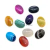 Stone Wholesale 20X30Mm Oval Striped Agate Carving Cabochon Crystal Polishing Gem Healing Jewelry Diy Acc Drop Delivery Dhnci