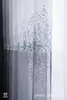 Gordijn woonkamer slaapkamer stof kleine frisse kleur bijpassende gradiënt bloem geborduurd raamscherm