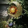 Stringhe LED Solar Lamps Iron Hollow Outdoor Prato Paesaggio Luci Star Garden Decoration Ornament Art Lamp