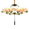 Hangende lampen Chinese stijl kroonluchter huisvilla restaurant elegante woonkamer lamp receptie thee lotus