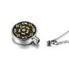 Chains Stainless Steel Flower Crystal Cremation Urn Pendant Necklace Ash Jewelry Charms Necklaces With Funnel And Pin