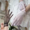 Five Fingers Gloves Mesh Fishnet Female Finger Short Lace Thin Dance Retro Party Sexy Black White 20220224 T2 Drop Delivery Fashion Dhpqb