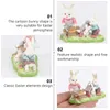 Fleurs décoratives Figurines d'ornement miniatures Figurine de paysage Mini figurine succulente Collection de jeu Statue d'aménagement paysager animal