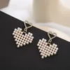 Pendientes colgantes Moda Bohemia Declaración Borla Gota para mujer Banquete de boda Amor coreano Perla Pendiente Oorbellen Joyería Chandelie Chan