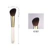 Pinceaux de maquillage K167 professionnel fait à la main doux bleu écureuil chèvre cheveux coudé Contour sculptant brosse manche blanc maquillage