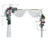 Décoration de fête 3 pièces artificielle Rose soie fleur rangée fausse guirlande florale pour la maison mariage arc cérémonie mur intérieur extérieur décor