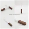 Smoking Pipes 84Mm Portable Hookah Clear Glass Wood Cigarette Holder Accessories Adt Fashion Pipe High Quality 10 5Mla G2 Drop Deliv Dh2Xw