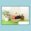 저장 바구니 목재 야채 바구니가 핸들 사과 모양의 과일 접이식 에코 친화적 인 skep 패션 16AD B 드롭 델 오트 옥스
