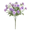 Decorative Flowers 1 Bundle Silk European Small Clove Carnations Artificial Wholesale Home Rose Peony Wedding Bouquet