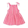 Girl Dresses 25# Dress For Girls 5 To 6 Years Birthday Sleeveless Print Slip Beach Princess Summer Children's Clothing