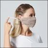 Feestdecoratie modeontwerp pailletten maskers pm2.5 stofdichte mond er wasbaar wasbaar hergebruik gezicht masker elastische graafmonds drop levering otzfi