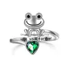 Band Rings Jewelry Frog Ring Ring Crystal Opening Ajuste Animal Drop Dat entre DHO6Z