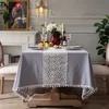 Table Cloth Manteles De Mesa Rectangular Daisy Lace Comes With Runner Tablecloth Nordic Household Serape Bordados